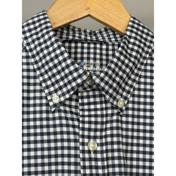 Vineyard Vines OTG On The Go Brrr Black Gingham Shirt Mens M Performance Stretch - Picture 4 of 13